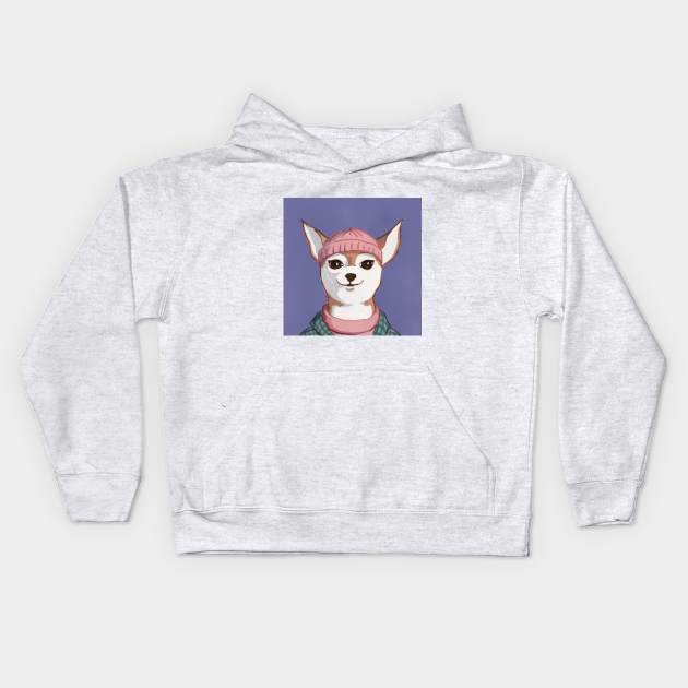 Girly Chihuahua Kids Hoodie by CharlotteLorge